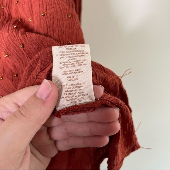 NEW Free People Fully Beaded Button Up Boho Blouse Top MSRP $148 - Picture 7 of 7